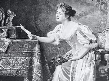 illustration of woman from 19th century