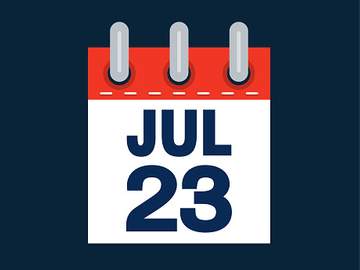 july 23 calendar illustration