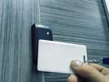 key card opening lock