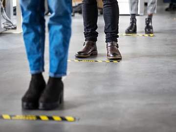 people in line