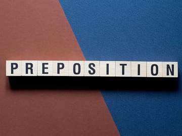 preposition spelled out in blocks