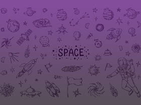 illustration of planets and space