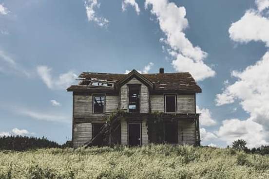 abandoned house on hill