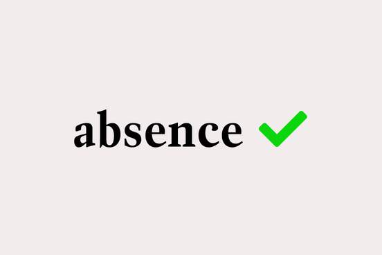 absence with green check mark