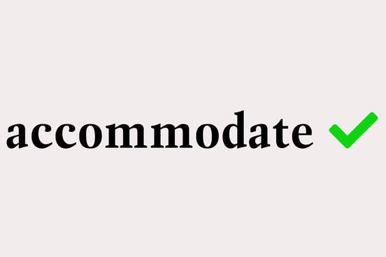 accommodate with green check mark