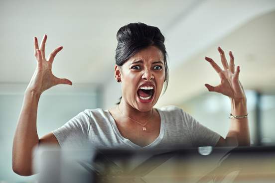 angry woman gesticulating