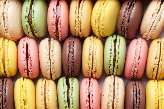 assortment of macarons