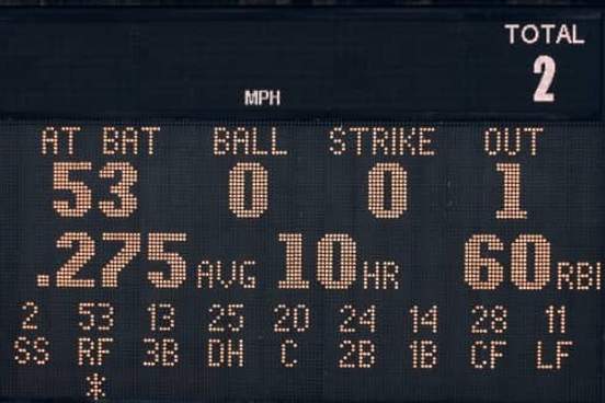baseball scoreboard