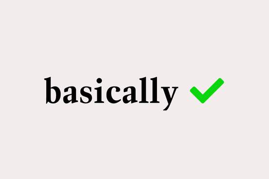 basically with green check mark