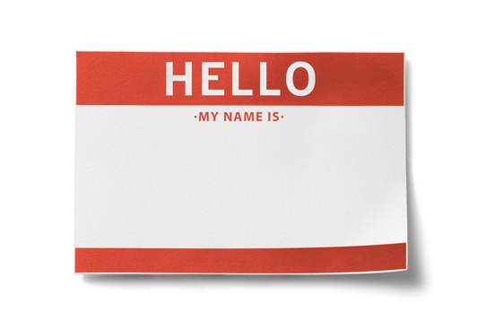 blank name tag