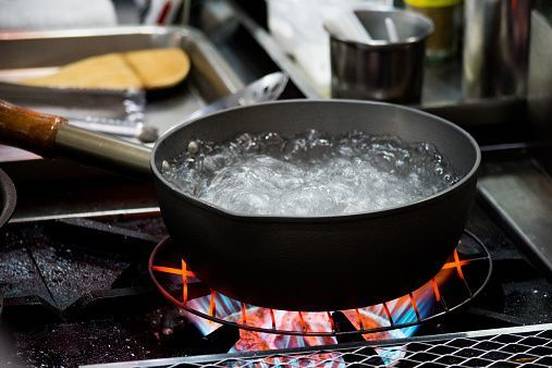 boiling pot of water