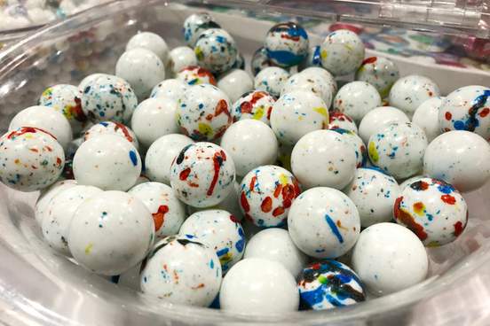 bowl of jaw breaker candies