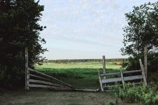 broken fence gate