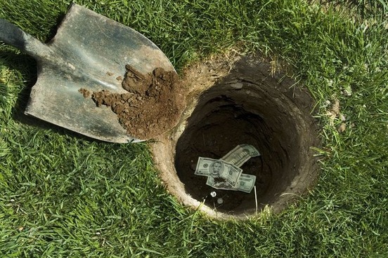 burying money photo