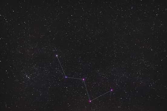 constellation marked in sky