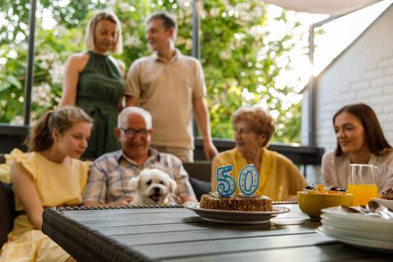 couple celebrating 50th anniversary