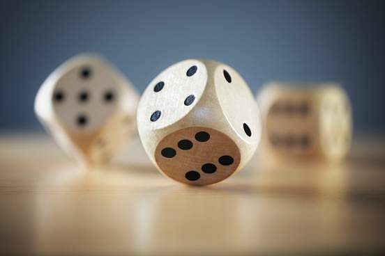 dice in motion