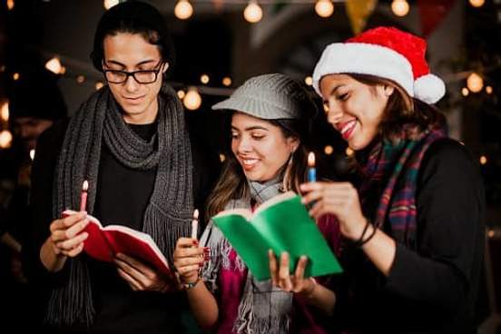 group singing carols
