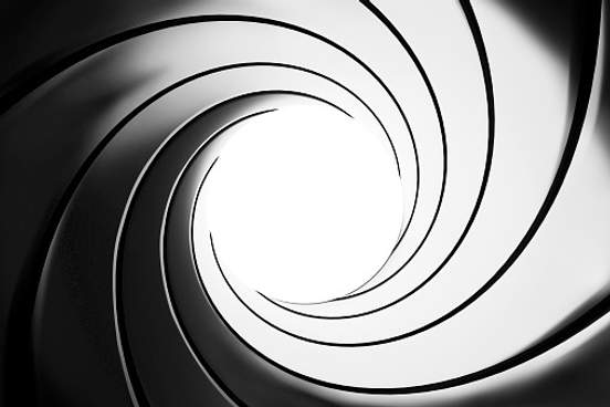 gun barrel james bond illustration