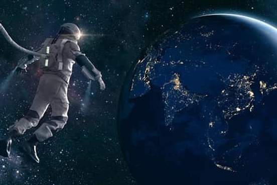 illustration of astronaut on spacewalk
