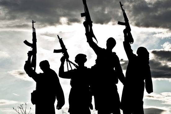 insurgents raising guns