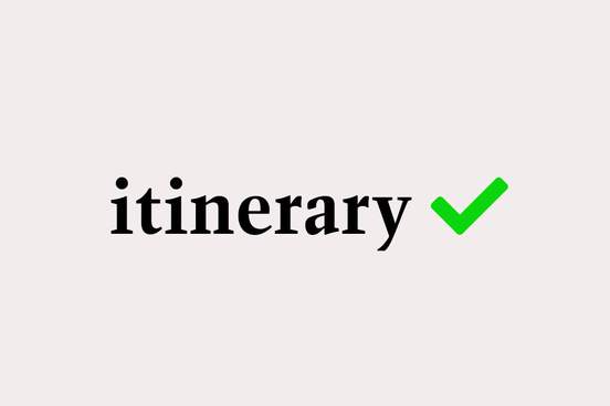 itinerary with green check mark
