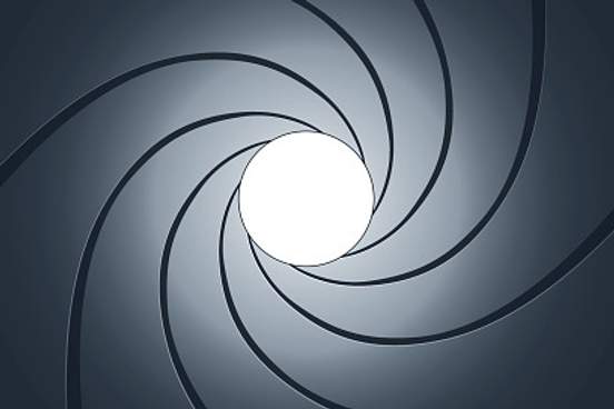 james bond gun barrel graphic