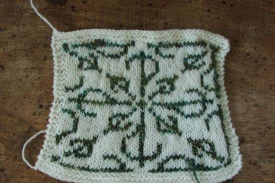 knitting gauge swatch photo