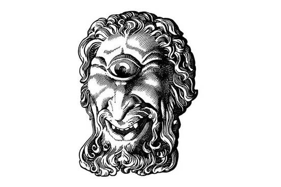 line art illustration of a cyclops