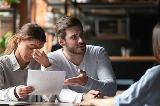 man angry about a bill