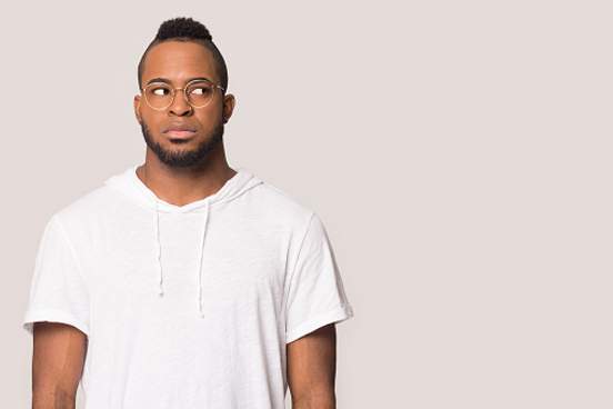 man giving side-eye