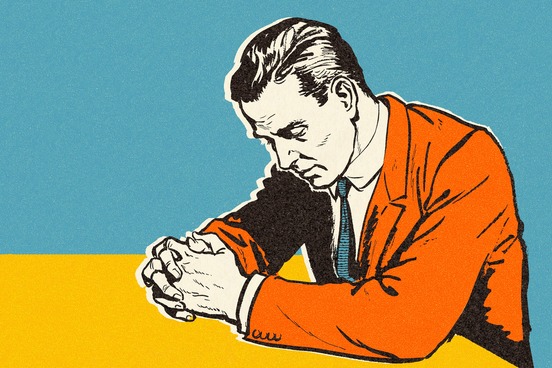 man alone and sad