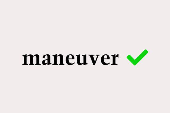 maneuver with green check mark