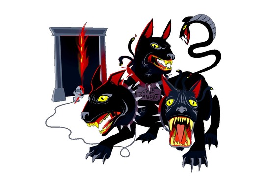 monster photo cerber sign