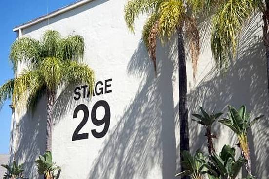 movie studio soundstage exterior