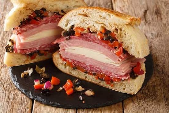 muffuletta on plate