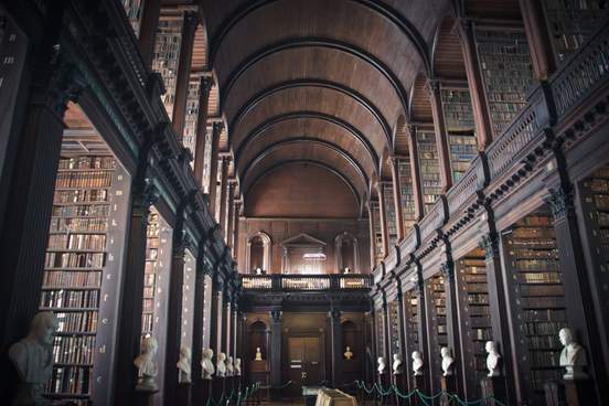 old library filled with books
