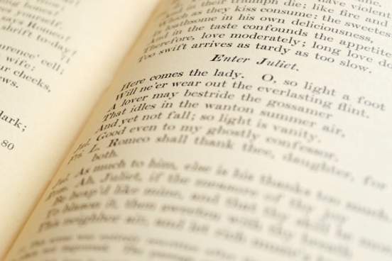 page from romeo and juliet