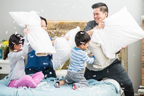 pillow-fighting