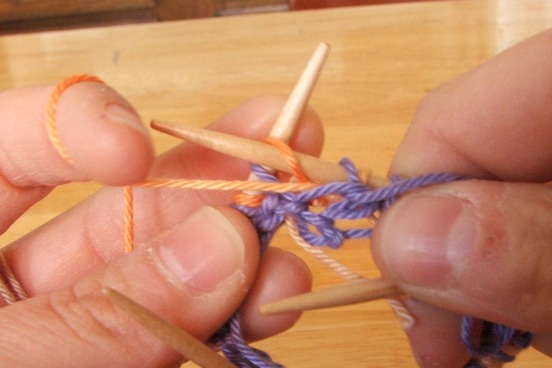 purl stitch in colorwork