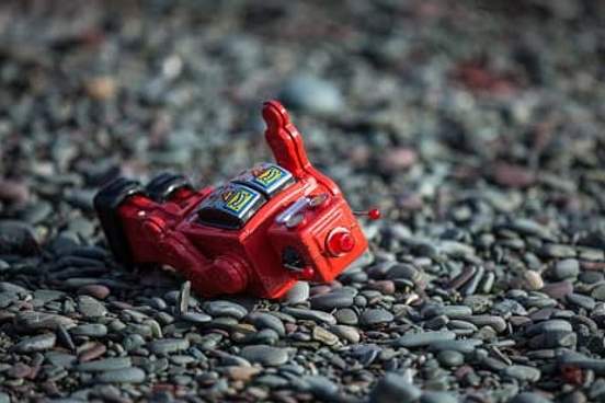 robot toy on the ground