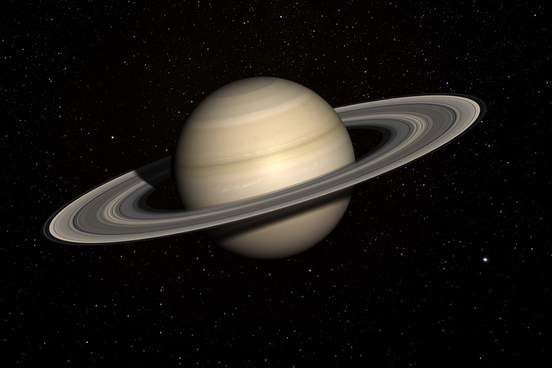 saturn with stars in the background