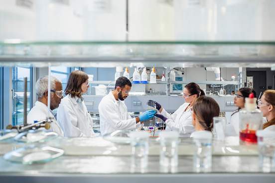 scientists working in the laboratory