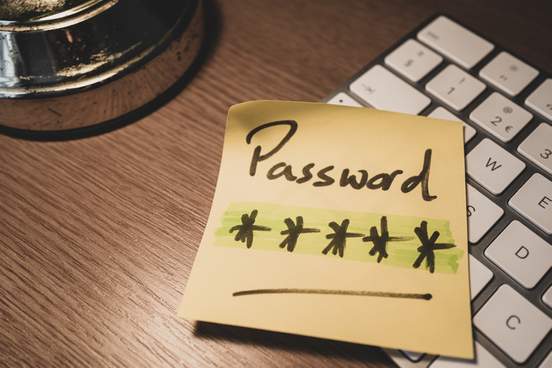 series of asterisks written in place of a password