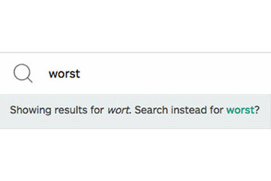 showing results for wort search instead for worst