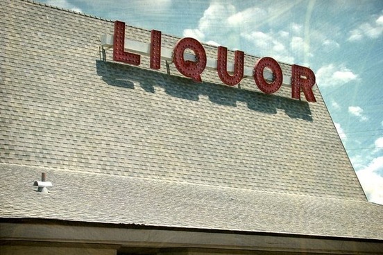 super bowl words liquor store photo