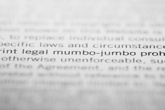text of legal mumbo jumbo