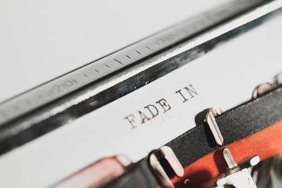 typewriter typing fade in