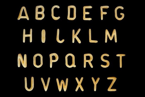 words youve never used majuscule pasta letters