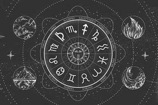 zodiac wheel with sign markers